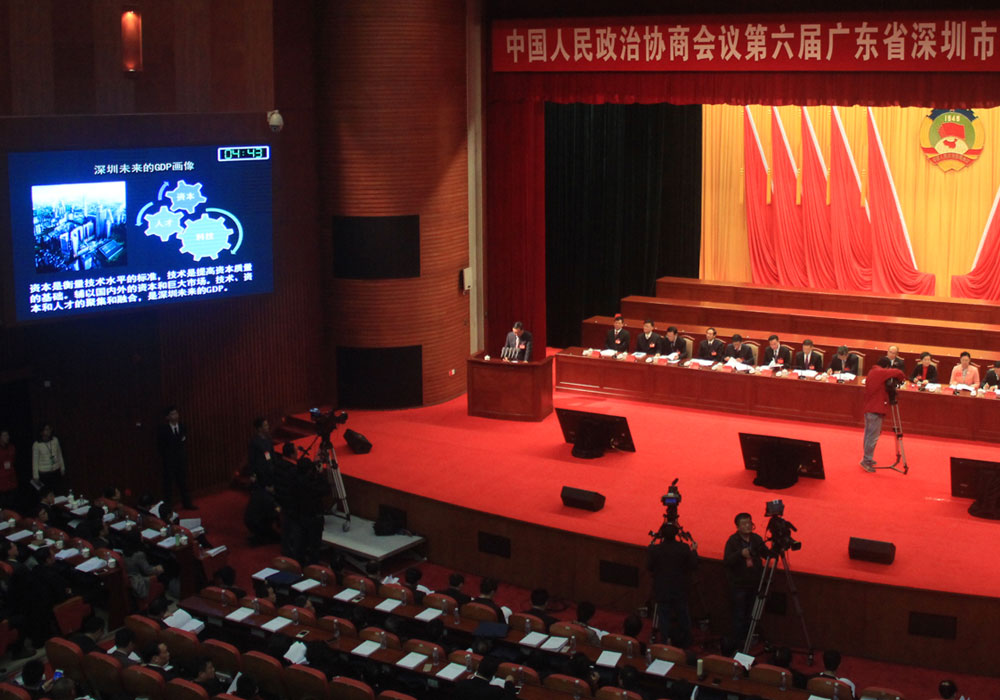 深圳市政協六屆二次會議舉行大會發言