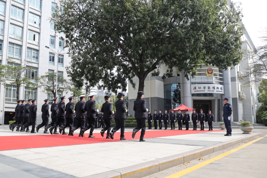 队列训练。深圳市公安局供图