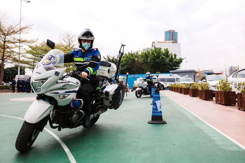 摩托車駕駛技能訓練。深圳市公安局供圖