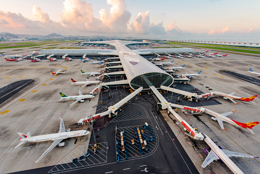 深圳寶安國際機場是中國第三大航空港。深圳機場供圖