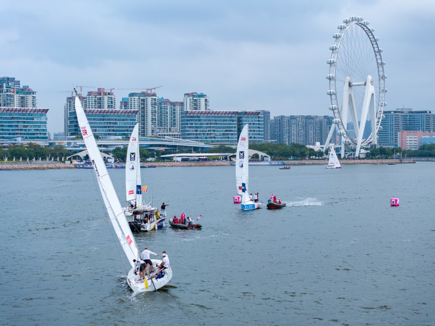 2023世界帆船對抗巡回賽深圳·寶安總決賽暨世界灣區帆船賽舉行。GBA攝影家聯盟供圖